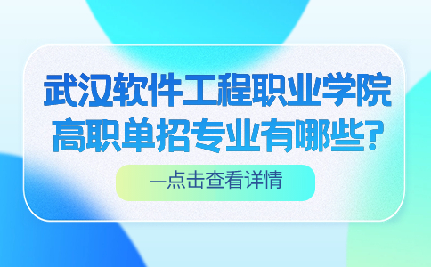 武汉软件工程职业学院高职单招