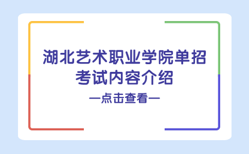 湖北艺术职业学院单招考试内容